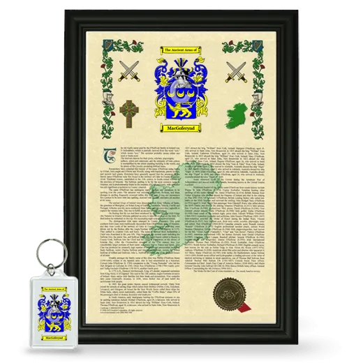 MacGoferynd Framed Armorial History and Keychain - Black