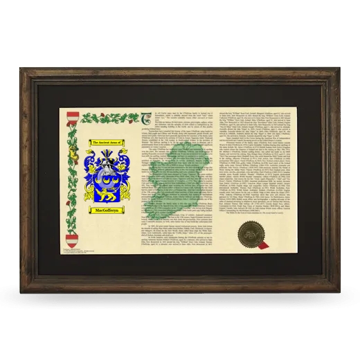 MacGofferyn Deluxe Armorial Landscape Framed - Brown