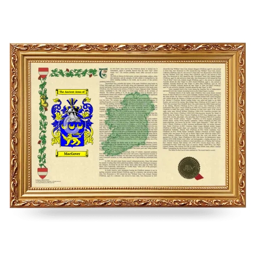 MacGover Armorial Landscape Framed - Gold