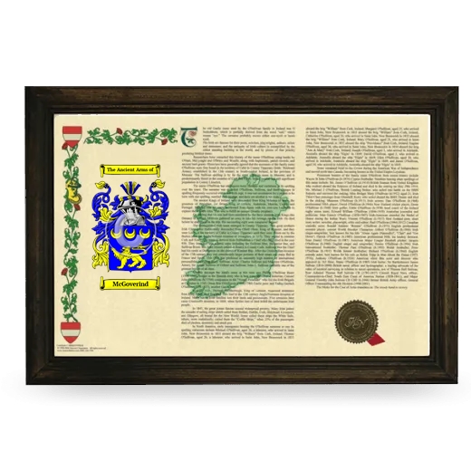 McGoverind Armorial Landscape Framed - Brown