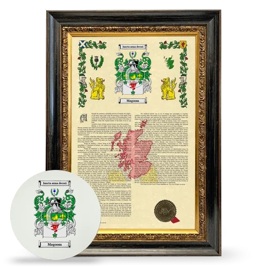 Magoom Framed Armorial History and Mouse Pad - Heirloom