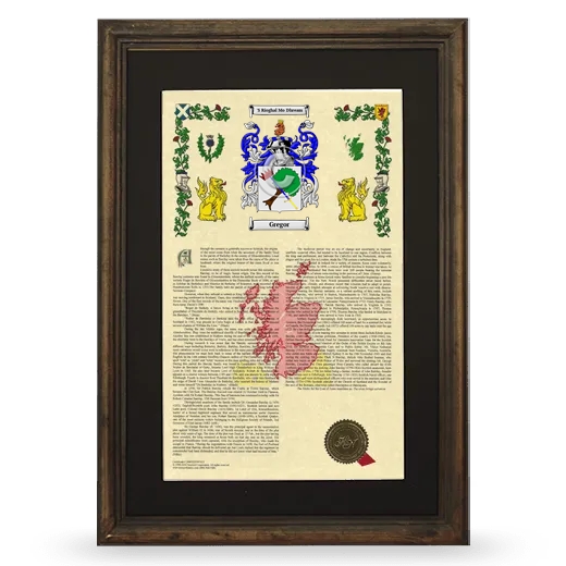 Gregor Deluxe Armorial Framed - Brown