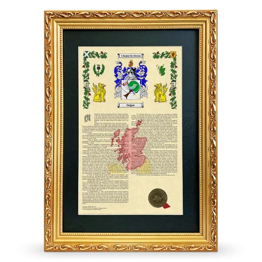 Grigor Deluxe Armorial Framed - Gold