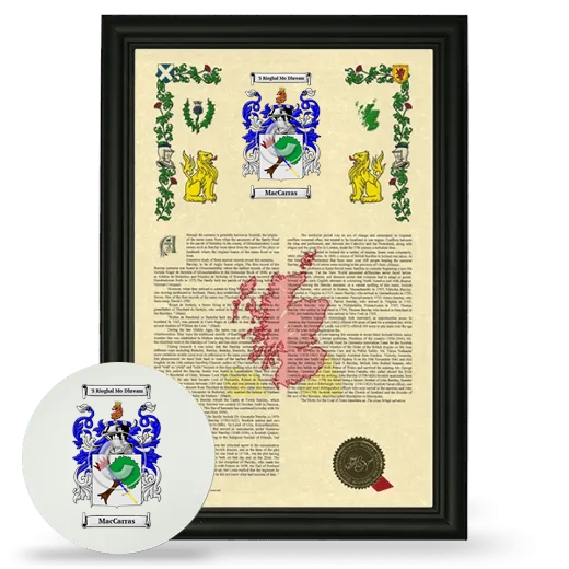 MacCarras Framed Armorial History and Mouse Pad - Black