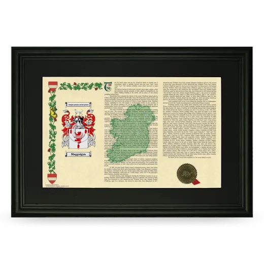 Magguigyn Deluxe Armorial Landscape Framed- Black