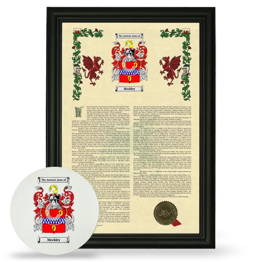 Meckley Framed Armorial History and Mouse Pad - Black