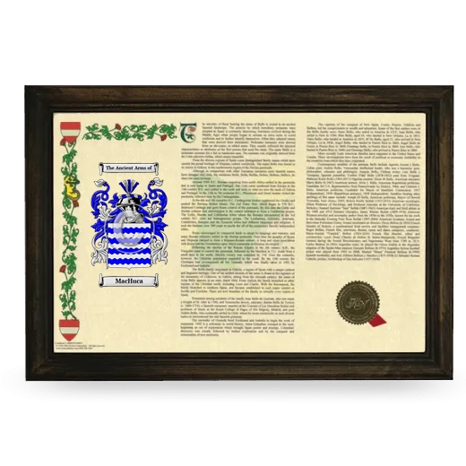 MacHuca Armorial Landscape Framed - Brown