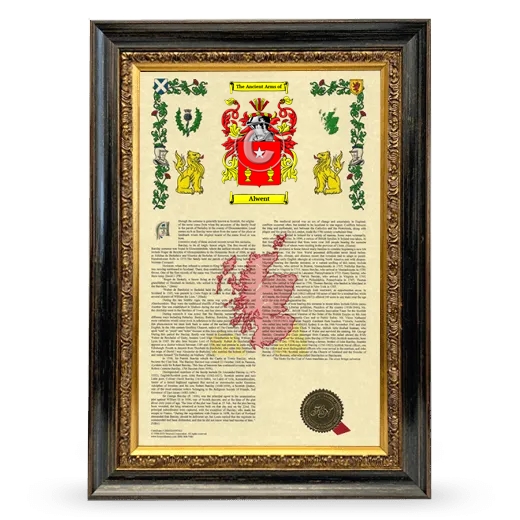 Alwent Armorial History Framed - Heirloom