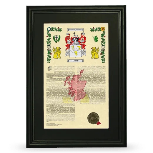 Callery Deluxe Armorial Framed - Black