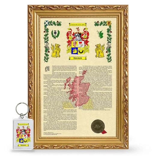 Kintoisch Framed Armorial History and Keychain - Gold