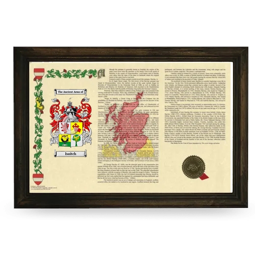 Isaitch Armorial Landscape Framed - Brown