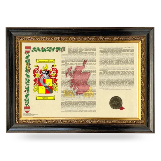 Civers Armorial Landscape Framed - Heirloom