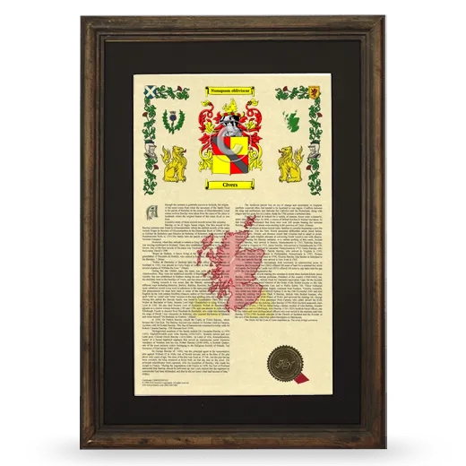 Civers Deluxe Armorial Framed - Brown