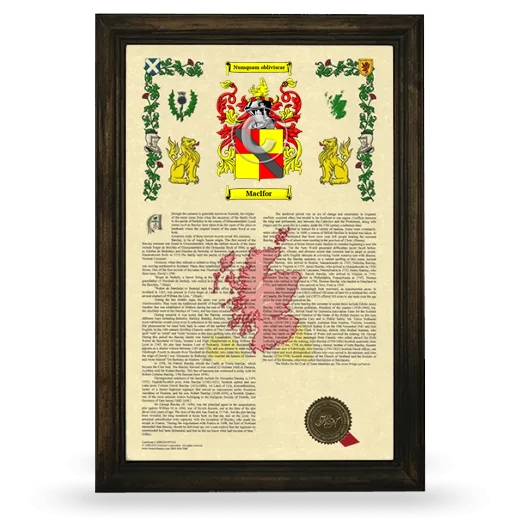 MacIfor Armorial History Framed - Brown