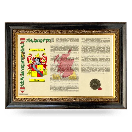 McGiver Armorial Landscape Framed - Heirloom