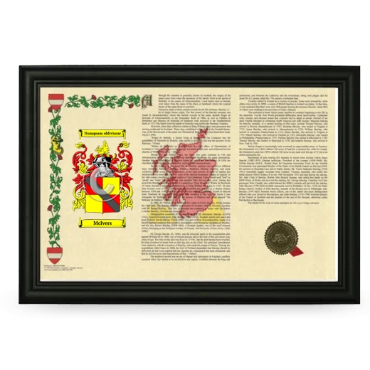 McIvers Armorial Landscape Framed - Black