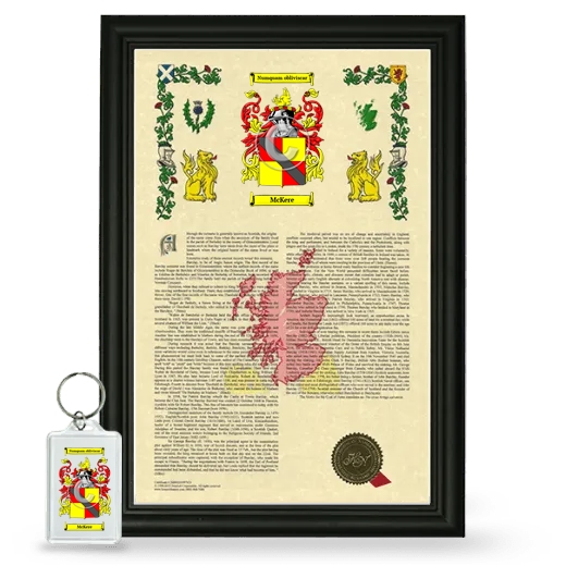 McKere Framed Armorial History and Keychain - Black