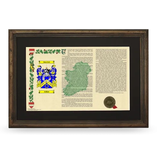 Ackize Deluxe Armorial Landscape Framed - Brown