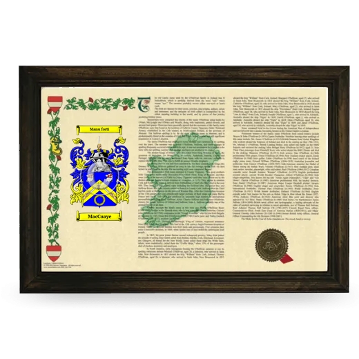 MacCuaye Armorial Landscape Framed - Brown