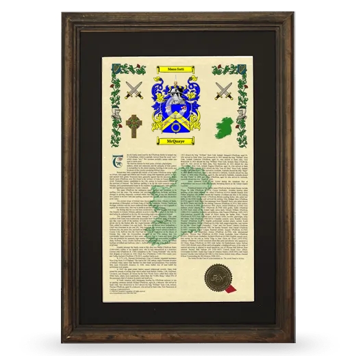 McQuaye Deluxe Armorial Framed - Brown