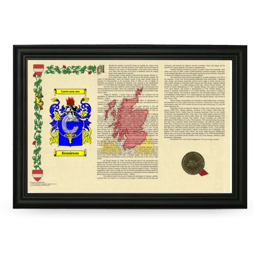 Kennieson Armorial Landscape Framed - Black