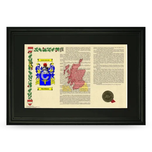 Mawhinny Deluxe Armorial Landscape Framed- Black