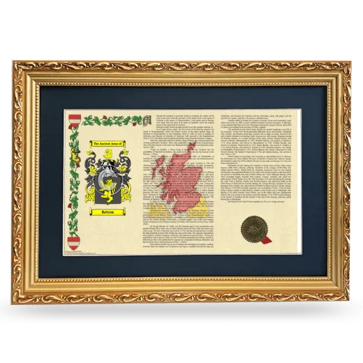 Ketrox Deluxe Armorial Landscape Framed - Gold
