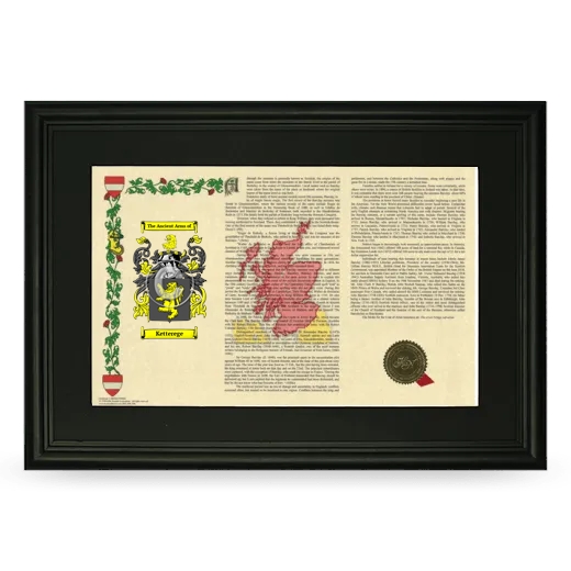 Ketterege Deluxe Armorial Landscape Framed- Black