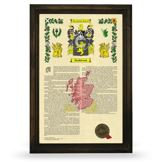 MacKittrock Armorial History Framed - Brown