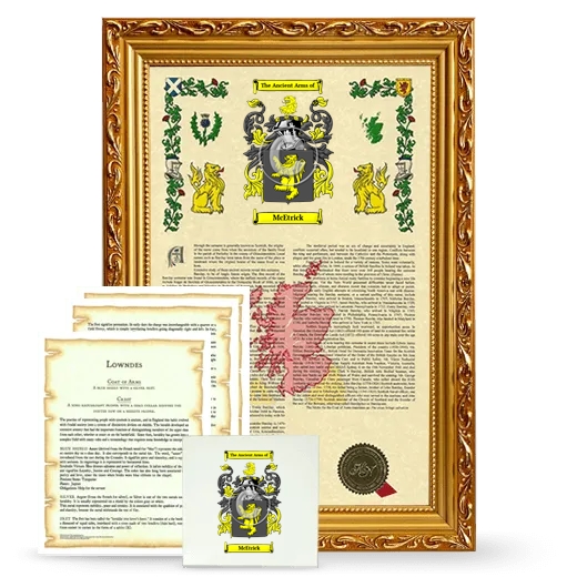 McEtrick Framed Armorial, Symbolism and Large Tile - Gold