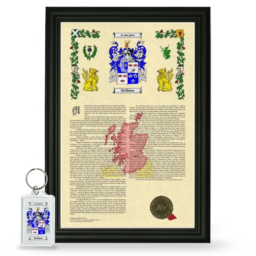 McShimy Framed Armorial History and Keychain - Black