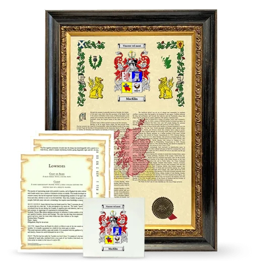 MacKlin Framed Armorial, Symbolism and Large Tile - Heirloom