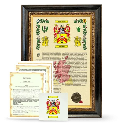 Larrand Framed Armorial, Symbolism and Large Tile - Heirloom