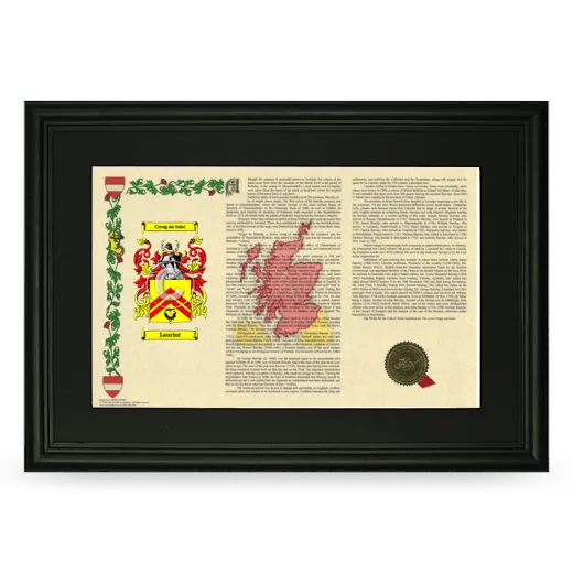 Laurint Deluxe Armorial Landscape Framed- Black