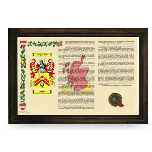 Lerane Armorial Landscape Framed - Brown