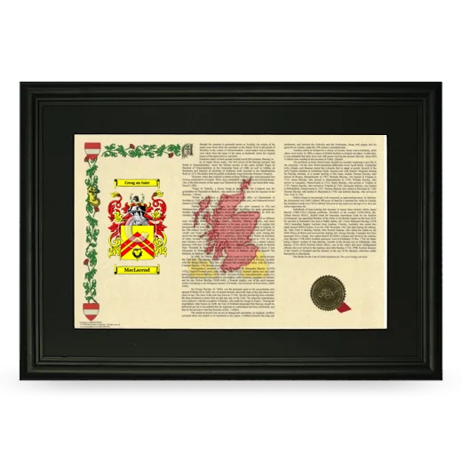 MacLarend Deluxe Armorial Landscape Framed- Black