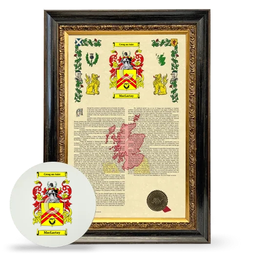 MacLartay Framed Armorial History and Mouse Pad - Heirloom