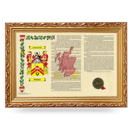 McClore Armorial Landscape Framed - Gold