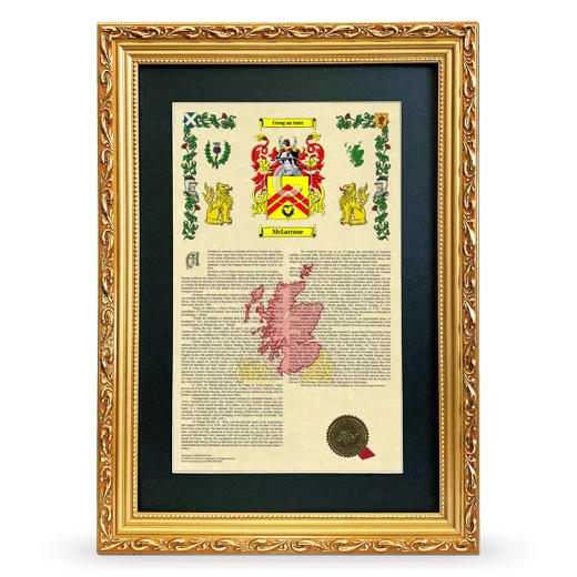 McLarrane Deluxe Armorial Framed - Gold