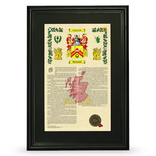 McLaurind Deluxe Armorial Framed - Black