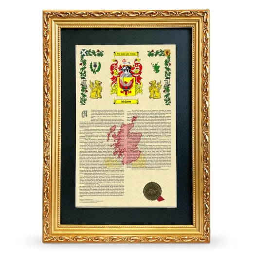 McLiver Deluxe Armorial Framed - Gold