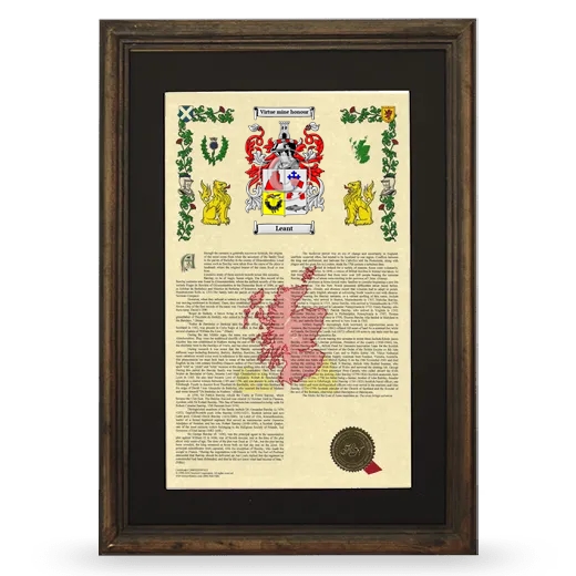 Leant Deluxe Armorial Framed - Brown