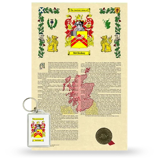 McCleskay Armorial History and Keychain Package