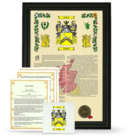 Lallend Framed Armorial, Symbolism and Large Tile - Black