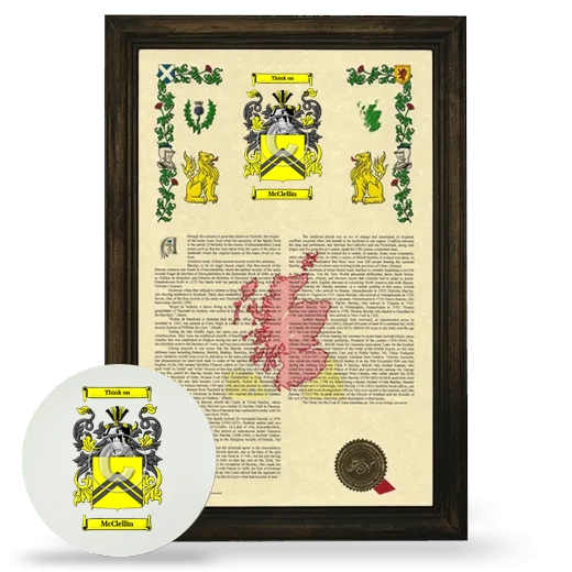 McClellin Framed Armorial History and Mouse Pad - Brown