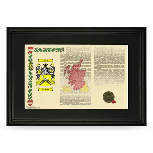 McClellint Deluxe Armorial Landscape Framed- Black