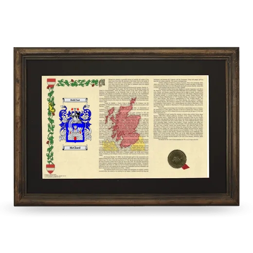 McCloed Deluxe Armorial Landscape Framed - Brown