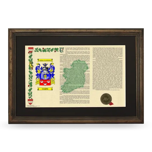 Laughin Deluxe Armorial Landscape Framed - Brown