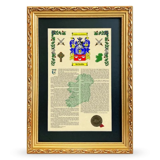 McClocklin Deluxe Armorial Framed - Gold