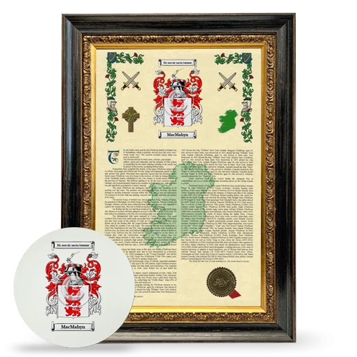 MacMahyn Framed Armorial History and Mouse Pad - Heirloom